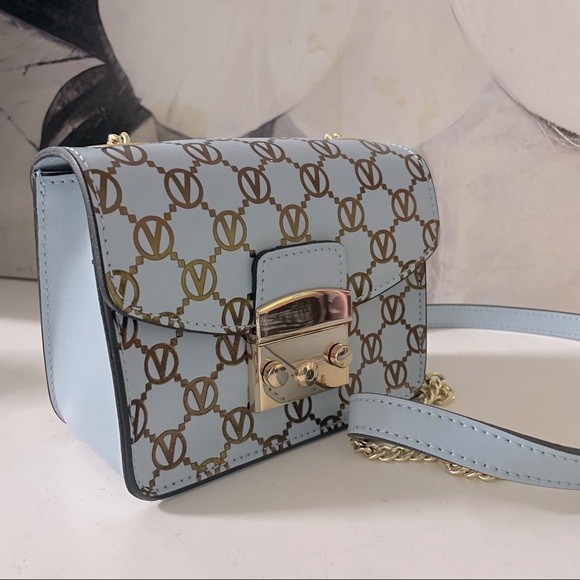 Valentino handbag crossbody. Light blue.